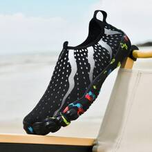 TACHUAN 1 Paar Damen Farbverlauf Polyester Strand-/Wasserschuhe, geeignet für Strandurlaub, Sommer