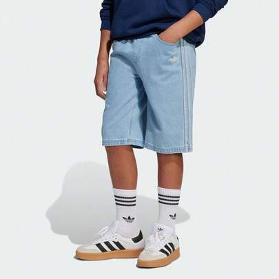 Adidas Originals Teen Boy Denim Graphic Shorts JZ9938