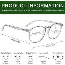 3 Pack Blue Light Blocking Glasses Women/Men,Retro Round Computer Glasses Anti Eye Strain//, Gaming Glasses. (Black//Amber) - 灰色 - 查看 3