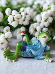 1 kreative Heim Frosch Ornament Tier Harz Handwerk Cartoon Wohnzimmer Schreibtisch Dekoration Garten Skulptur & Statue Hof Statue