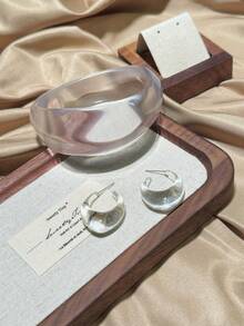 Transparent Acrylic Bracelet And Earring Kit Fashion Casual Style - kit-7 - 查看 3