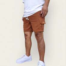 Kit 4 Bermuda Cargo Linen Premium Shorts Mauricinho Men's Casual Basic Comfortable Leather Label Detail - 彩色 - 查看 6