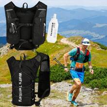 Running Vest Backpack Phone Holder , Running Vest With 500ML Soft Flask, Reflective Vest For Men And Women,Lightweight Running Hydration Vest Phone Pouch, Durable Running Cycling Camel Hydration Backpack(With 500ml Bottle)
