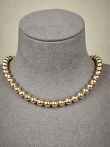 1 Stück glitzernde Perlen Halskette, retro Silber zur Zurschaustellung klassischer Schönheit