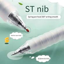 20 支符合人体工程学的 0.5 毫米凝胶笔，采用可伸缩设计，柔软硅胶握把，舒适、书写流畅，适合学生和办公室返校使用 - 彩色 - 查看 5