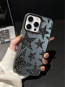 1 件黑色星形图案全身 TPU 防震手机壳适用于 Apple 16 15 14 13 12 11 Pro Max，也适用于三星/Redmi/OPPO/Vivo/Honor 防水防摔防刮 - 灰色 - 查看 1