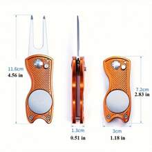 Stainless Steel Golf Course Divot Repair Tool With Magnetic Ball Marker - Durable Waterproof Multi-Functional Green Fork, Suitable For Outdoor Use - Perfect Gift For Golfers