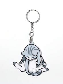 Creative Cartoon Mischievous Cat Keychain, Rotating Egg-Shaped Cat Pendant, Cute & Funny Bag/Key Chain Accessory, Fun Gift For Brothers And Friends Bag Charms Car Accessories Teacher Sister Gift Ideas - Multicolor - View 10