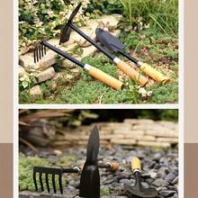 Juego de jardinería; Para plantar y cultivar flores, plantas de maceta en el hogar, pala de hierro, pico, rastrillo, herramientas para excavar al aire libre, pequeña herramienta para recoger conchas, herramientas de jardinería, juego de barro para niños.