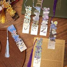 AHLGCAFT Creative Metal Bookmarks With Artistic Paintings And Long Tassels - Innovative Hollow Monet And Van Gogh Series Design Reading Accessories, Suitable For Students And Book Lovers, Durable Stationery And Gifts,School Supplies,Back To School - Multicolor - View 9