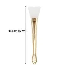Smooth Spade Shape Facial Mask Brush 5.71" Length 1 Pc - Gold Tone - View 4