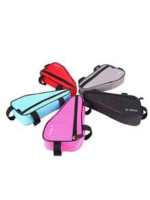 Solid Color Bicycle Front Beam Bag, Large Capacity Storage Triangle Tool Bag For Mountain & Road Bikes - Multicolor - View 2