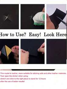 皮革修补片，皮革胶带 20*54 英寸，自粘式皮革修补片，适用于沙发、长沙发、家具、驾驶员座椅、汽车船座椅沙发椅鞋子手袋夹克急救补丁修复撕裂套件、乙烯基椅子 - 棕色 - 查看 11