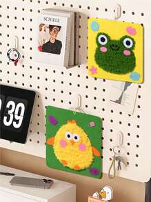 1 pieza Pintura de lana tejida a mano, material de bricolaje de animales de dibujos animados, calcomanías de juguetes, el mejor regalo de cumpleaños para niños y niñas, color de accesorio aleatorio, regalos de Navidad, regalos festivos