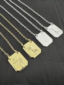 Men's Chain Scapular With Cross Plate And Jesus Christ Crucifix Plated In 925 Silver And 18k Gold - Bạc - Xem 6