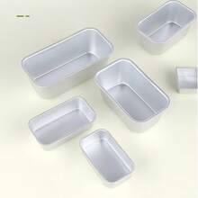 1/2/4pcs Aluminum Cake Baking Mold, Mini Bread Baking Mold, Small Cheesecake Box, Baking Tools, Rectangular Toast Box, High Temperature Resistant And Easy To Clean, Suitable For Making Cheesecake, Brownie And Bread, Perfect For Cheesecake, Brownie, Family Meal And Holiday Baking Tools, Family Dinner And Holiday Baking, Snack Baking Tools