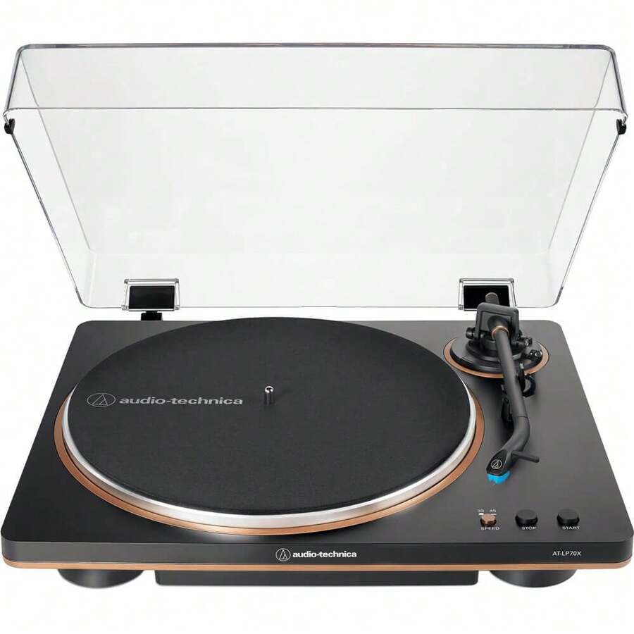 Audio Technica ATLP70XBZ AT-LP70X Fully Automatic Belt-Drive Turntable - Black / Bronze