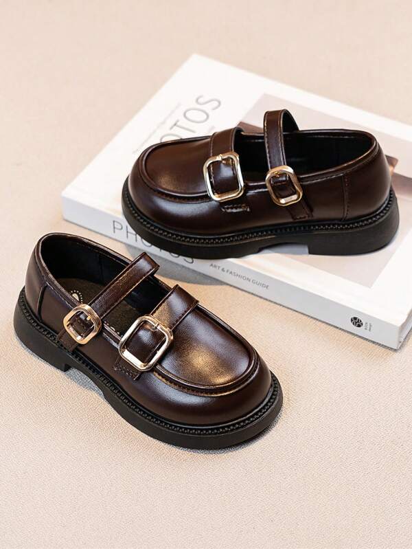 1 Pair Girls Fashion Casual Hook And Loop Fastening Soft Loafer Shoes, Princess Flat Shoes Suitable For Children, Spring/Summer/Autumn