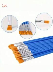 16.5cm Nylon Tip/Flat Brushes, Watercolor Pens, Acrylic Paint Art Brushes, Graffiti Pens, Suitable For Mobile Artists, Art Students, Students, Office School Supplies, Birthday Gifts-Random Color Style