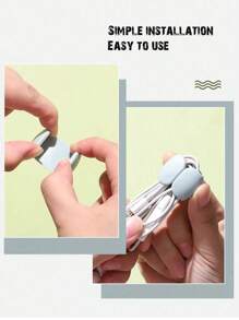10pcs/5pcs New Fashionable Cartoon Mixed Color Cable Winders, Suitable For Earphones, Power Cords, Data Cables Home And Office Desk Organizer, Necessary Travel Organizer For Women