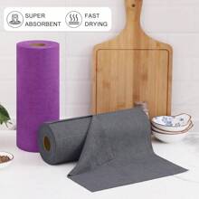 1 Roll Multipurpose Tear-Off Cleaning Cloth, Super Absorbent Microfiber Non-Lint Cleaning Wipes, Reusable And Washable For Home, Kitchen, Car, Window