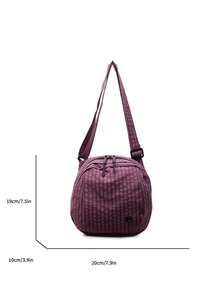 TIANDINGYU Women's Fabric Large Capacity Crossbody Shoulder Bag (Length 21cm*Depth 12cm*Height 19cm) , Purple - Mauve Purple - View 8