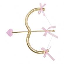 Conjunto de arco y flecha de Cupido, accesorios para disfraz de Halloween, cosplay, accesorios de fotos para mujer - oro - Ver 6