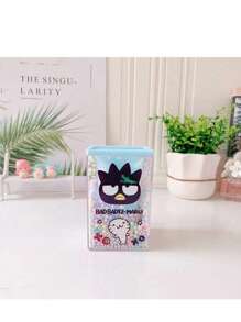 Sanrio 1 pieza Soporte de bolígrafos con pompones de estilo de dibujo animado japonés Kuromi, organizador de escritorio soñador, soporte para pinceles de maquillaje, caja de almacenamiento de artículos de papelería, útiles escolares, de vuelta a la escuela