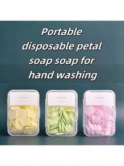 1 片/2 片花香洗手皂片，便携式一次性抗菌皂纸，持久留香，适合户外旅行、海滩、露营、钓鱼、商务旅行