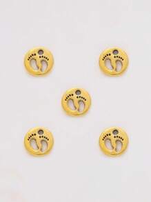 10 pièces/set Accessoires de bijouterie DIY Boucle ronde en alliage de zinc, pendentif mini rétro en alliage