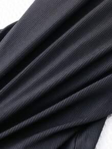 Hollow Out Color Blocking Backless Halter Dress, Sexy