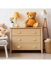 Bộ 8/2 tay nắm tủ hình đám mây bằng gỗ nguyên khối, núm kéo ngăn kéo phong cách Boho cho tủ, đồ nội thất và tủ quần áo, thích hợp cho năm mới, tay nắm trang trí phù hợp cho tháng Ramadan, Ngày Valentine, Ngày của Mẹ và mọi mùa, kết hợp giữa tính thực dụng và vẻ đẹp. Trang trí. - Màu be - Xem 4