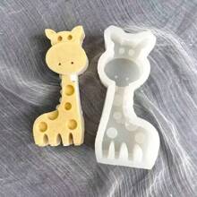 1 pezzo Stampo in silicone morbido per fai-da-te di candele, sapone a forma di giraffa