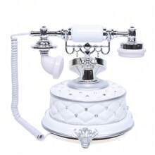 Rainaut Vintage Telephone Imitation Antique Phone Retro Rotary Dial Telephone Corded Old Fashion Antique Landline Telephone Decor Antique Phone For Home Office Hotel Cafe Bar Decoration Gifts