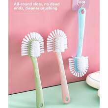 5-Sided Shoe Brush With 360 Degree Rotation, Plastic Hard Bristle, Bathroom And Home Cleaning Brush