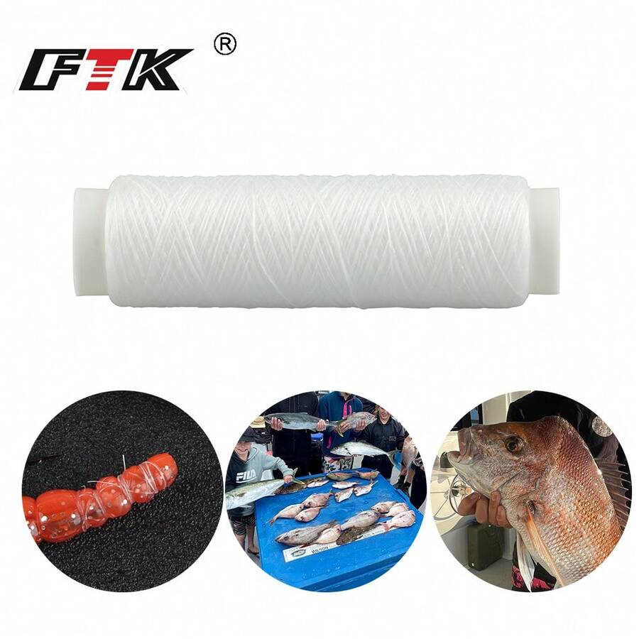 FTK 250M 0.2mm Fire Line Strong Elastic Firewir Elastic Line Fishing Line Japan Fishing Thread Fishing Tools Fishing Tackle - White - View 1