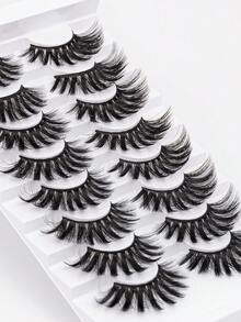 8 cặp lông mi chồn 25mm, lông mi giả 3D Drama, lông mi mềm mại thủ công, lông mi dài tự nhiên 25mm, trang điểm kéo dài - lông mi mềm mại - Xem 3