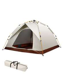 1pc Portable Automatic Instant Pop Up Camping Tent, Outdoor Waterproof & Sunshade Tent Suitable For 2-4 Person - Beige - View 8