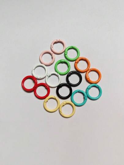 Chaveiro de mola espiral esmaltado colorido feito à mão, acessórios de joalheria, itens essenciais de viagem