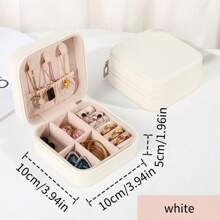 1 pezzo Scatola portaoggetti gioielli, organizer gioielli, scatola portaoggetti da viaggio, scatola per il trucco, regalo per donne, scatola per collane anelli gioielli, scatola portatile per orecchini e gioielli, idea regalo per l'inizio della scuola