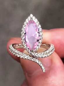 1 件经典方晶锆石戒指，适合女士婚礼订婚派对珠宝情人节礼物、妈妈、母亲、母亲节、礼物 - 1# - 查看 13