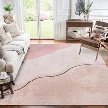 1/2 套大型抽象几何色块风格地毯，柔软、可水洗、防滑、防污印花地毯，适用于客厅、卧室、游戏室、办公室、厨房 - 款式1 - 查看 15