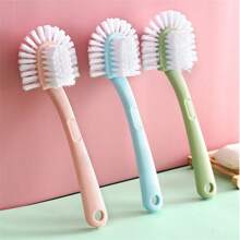5-Sided Shoe Brush With 360 Degree Rotation, Plastic Hard Bristle, Bathroom And Home Cleaning Brush