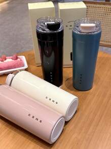 NEW SMEG 550ML Office Beverage Cup Travel Portable Drinking Cup Stainless Steel Vacuum Car Leak Proof Handle Coffee Vacuum Cup Thermal Insulation Cooling Cup Back To School