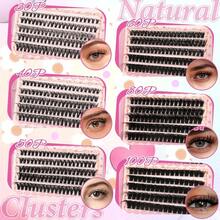 Gmagictobo DIY Lash Clusters Kit Fluffy Volume Lash Clusters Thick Eyelash Extension Kit Individual Lashes Thin Band Lashes Cluster Lash Bond And Seal Lash Tweezers - Black - View 2