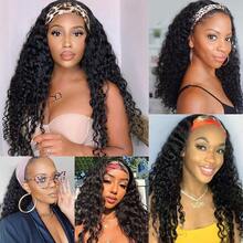 Deep Wave Headband Wigs Short Bob Put On And Go Wigs Glueless Jerry Curly Wigs For Women - 200% Density Brazilian Deep Curly Headband Wig Full Machine Made Wig Natural Color For Daily Use Exercise Beginner Friendly For Christmas Gift - Natural & Black - View 9