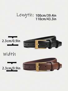 1/2pcs Versatile Decorative Women's Belt, Elegant & Fashionable For Women To Wear With Jeans, Casual Pants, Suits And Dresses, Suitable For Valentine's Day, Mother's Day And Halloween. Summer, School Fall, Autumn, Halloween