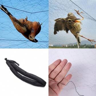 Bird Net Plastic Nylon Net Anti Bird Catcher Netting Traps Crops Protective Pond Fishing Net Fruit Tree Flower Garden Mesh Pest Control Tool