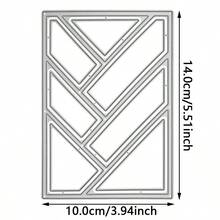 空心矩形金属框架切割模具，碳钢 DIY 纸卡工艺切割工具，适用于剪贴簿、贺卡装饰、压花、家居装饰项目 - 銀色 - 查看 14