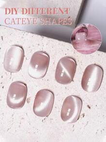 RS NAIL RSNAIL Esmalte de uñas en gel de ojos de gato con cristales efecto gota de rocío, 6 colores pastel de cristal de hielo para uñas de verano con brillo, purpurina, efecto holográfico y reflectante. Pegamento para uñas magnético que requiere curado LED/UV. Regalo para mujeres para salón de belleza y manualidades de arte de uñas en casa.